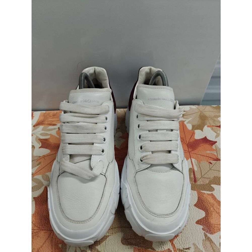 Alexander McQueen Courtdaim Velour Leather Sneakers Women's Size EU 40 US 10 - Picture 3 of 4